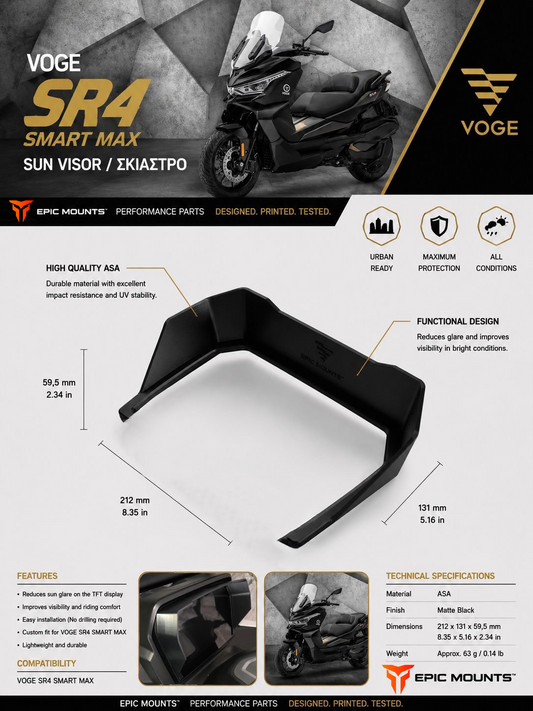 Σκίαστρο οθόνης LCD για Voge SR4 Max Smart / Max 3d Print
